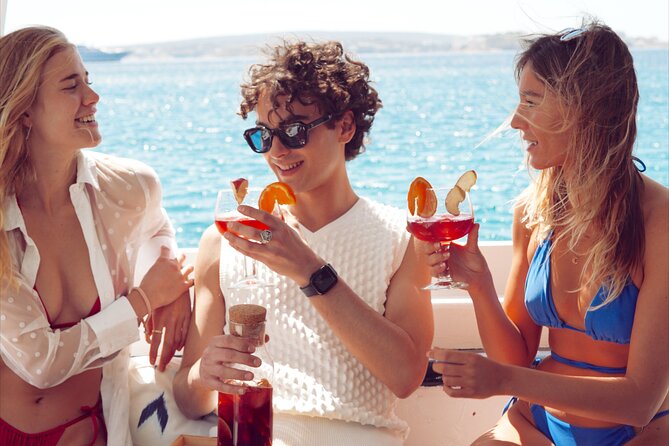 3-hour boat trip at sunset in the bay of Palma - Cala Blava swim stop: snorkeling gear and cool-off time
