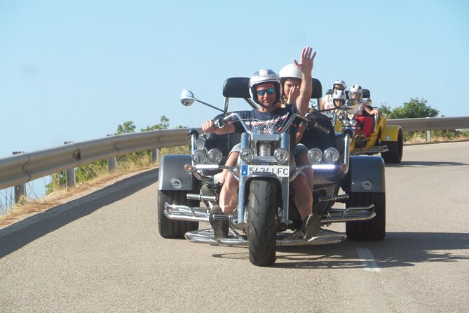 3 Hours Trike Sunset Tour from Paguera - Calvia town center: ocher houses between carob and almond trees