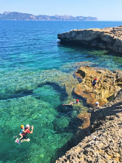 Alcudia: Coasteering Cliff Jumping - Abseiling into the Mediterranean: the moment you feel fully in it