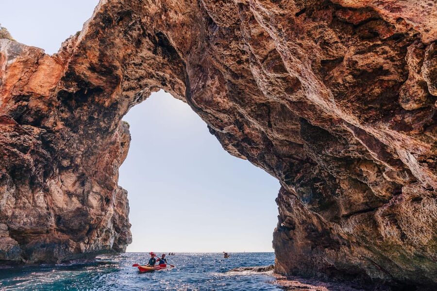 Cala Varques: Guided Sea Caves Kayak & Snorkeling Expedition - Meeting at Cala Romantica, then the 15-minute safety start