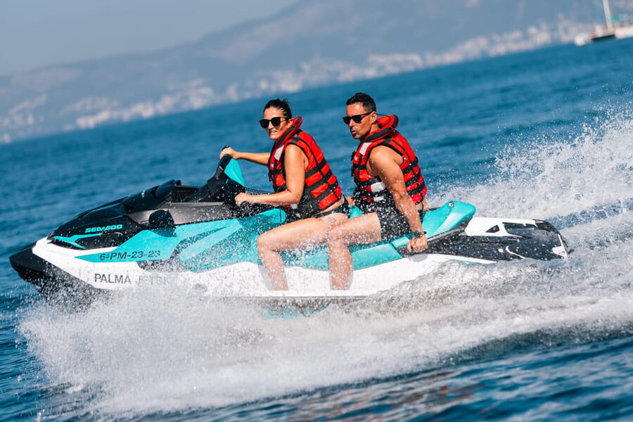 Calanova: Doble Jet Ski excursion with guide - What the 1-Hour Double Jet Ski Ride Is Like