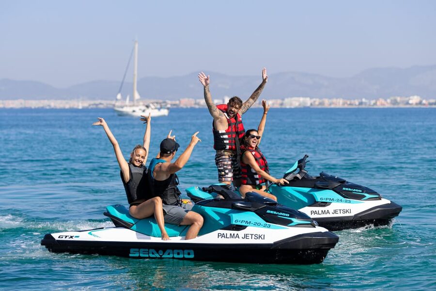 Calanova: Doble Jet Ski excursion with guide - Port Calanova Starts Your Mallorca Jet Ski Trip in the Right Place