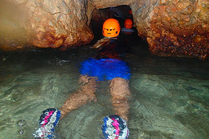 Coasteering Cliff jumping - What coasteering means here: climbing, cliff jumps, snorkeling, and abseiling