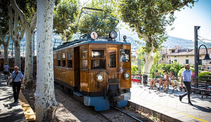From Alcúdia: Soller Train and Tram Half Day Tour - The Soller Railway on vintage wooden cars: tunnels and mountain views