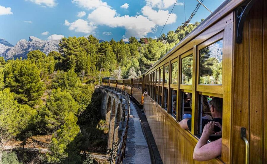From Alcúdia: Soller Train and Tram Half Day Tour - The tram through the valley: a calmer way down to the sea