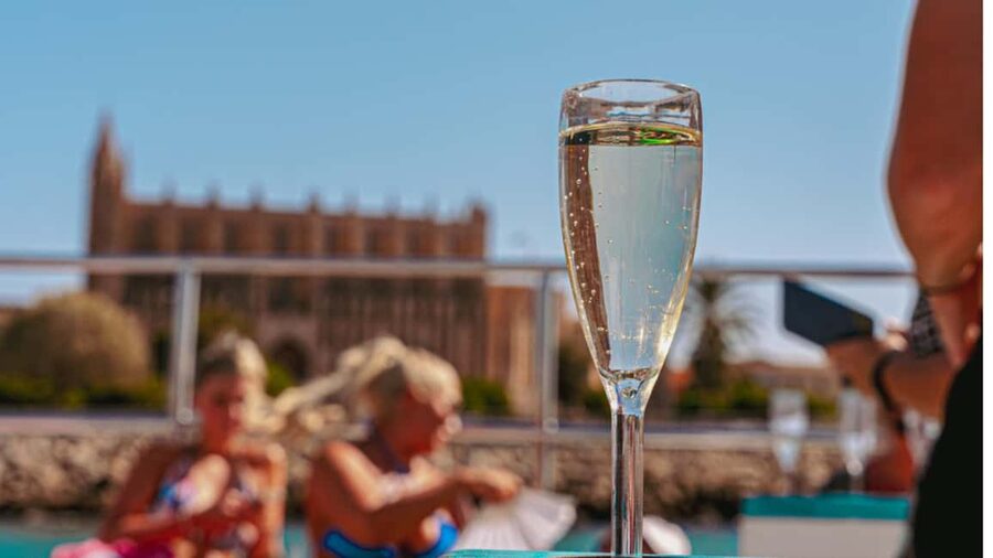 From Magaluf: Palma Bay Sightseeing Cruise with Live Music - Lunch Buffet at Sea: Spanish Omelette, Serrano Ham, and Fruit