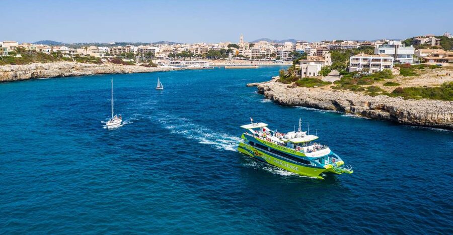 From Porto Cristo: East Coast Glass-Bottom Boat Trip - Pick the right option: 1.5-hour, 2-hour, or shuttle with beach time