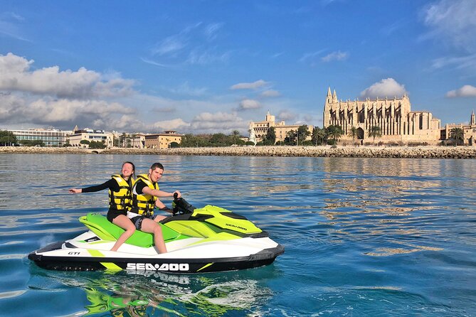 Jetski Tour to the Emblematic Palma Cathedral - Stop One: Sailing Toward Palma Cathedral for Sea-Level Photos