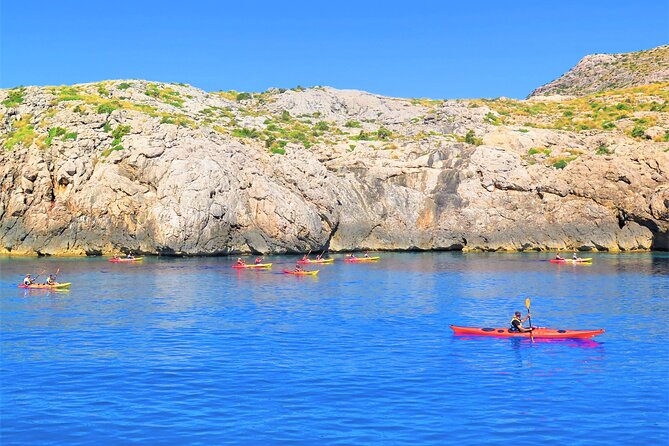 Kayak Secret Beach - Cavall Bernat on the return: big cliff views without the hike