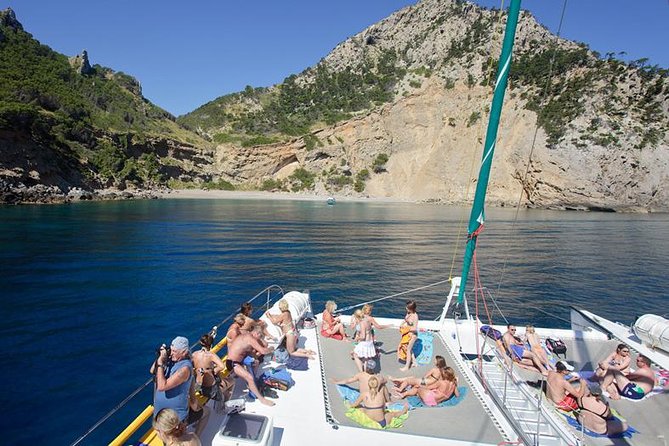 Mallorca Catamaran Cruise and Snorkeling Trip - Cala Vella: your best chance for a long swim, plus snorkeling-style time