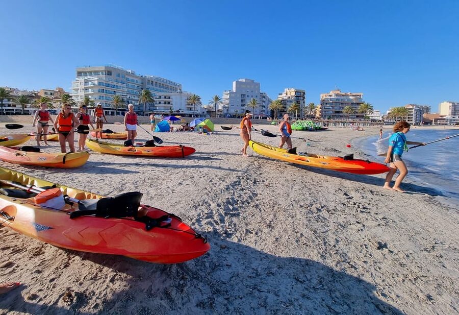 Mallorca: Kayak Sunset Tour from Ca'n Pastilla Beach - Practical tips: towel, no valuables, and staying within the rules