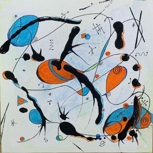 Mallorca: Painting like Miró - Teaching Miró elements: circles, shapes, symbols, and the “how”