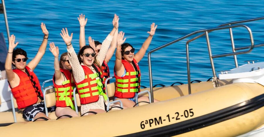 Mallorca: Visit Palma Speedboat adrenaline & snorkelling - What happens at Stop 1 and Stop 3