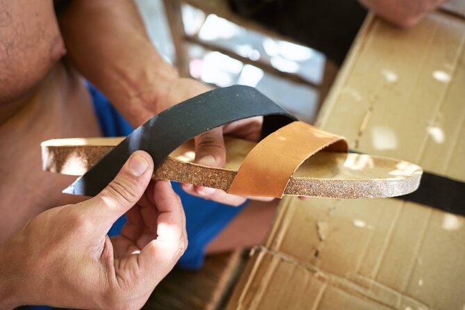 Private Sandal Making in Palma de Mallorca - The hands-on process: cut, measure, stick, assemble