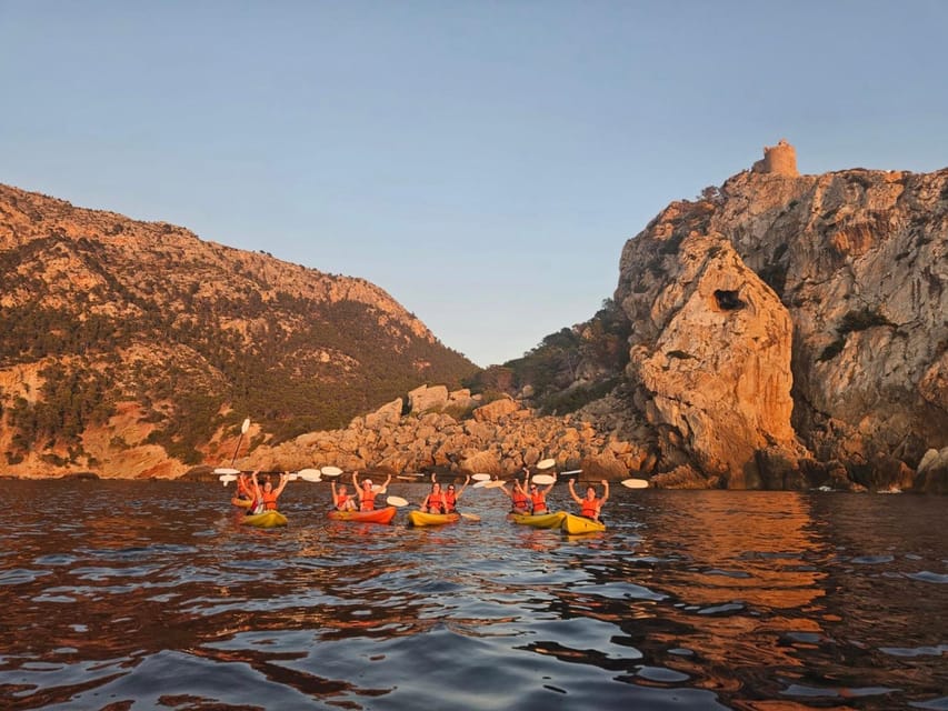 Sant Elm: Guided Kayak Sunset Tour with Picnic in a Cove - The quiet cove picnic: snorkeling time plus a proper break