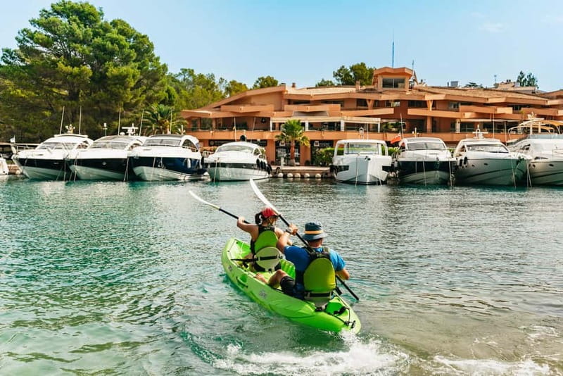 Santa Ponsa: Marine Reserve Kayak Tour - Stop 5 break time back in Santa Ponsa: swim and splash with purpose