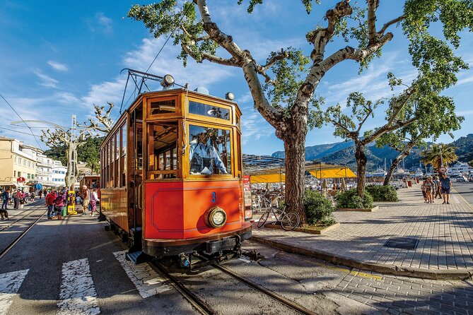 Scenic tour by Train, Tram and Boat through the lakes - Sóller town pause: Golden valley vibes and modernist details